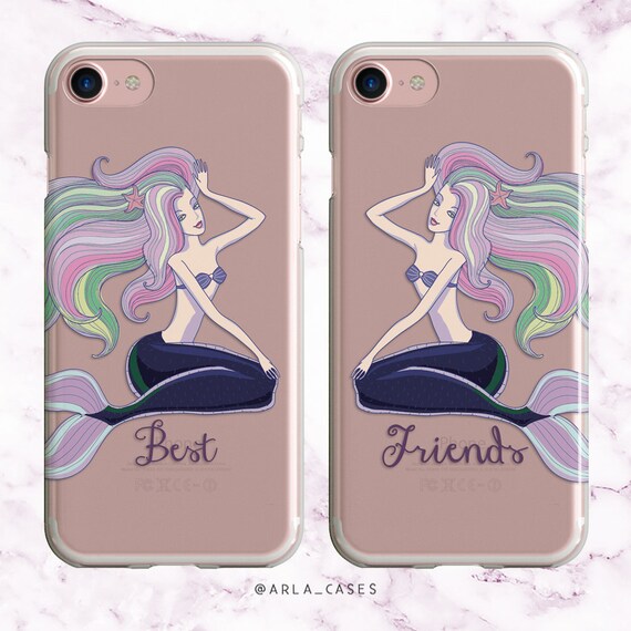 Best Friends Phone Case Bestie Gift Phone Case Set Mermaid