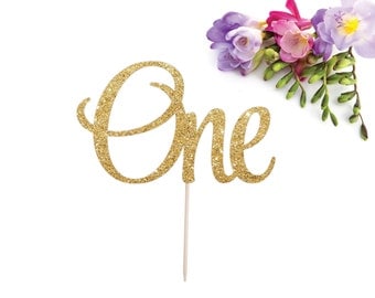 One Cake Topper, First Birthday Cake Topper, I am One, One is Fun, Wild One, Smash Cake Topper, Glitter one Cake Topper, 1 Cake Topper, Gold