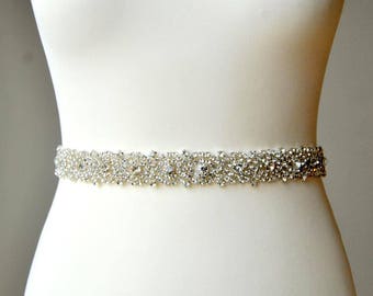 Stunning Crystal Bridal Sash,Wedding Dress Sash Belt, Rhinestone Sash, Rhinestone Bridal Bridesmaid Sash Belt, Wedding dress sash -AURORA