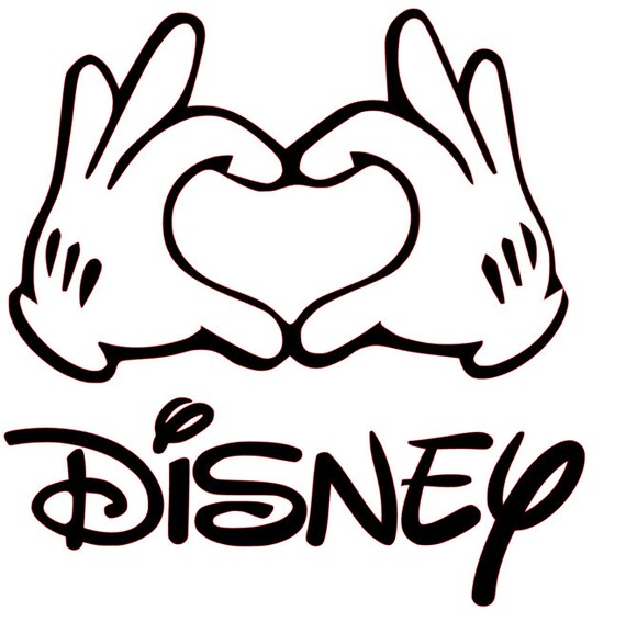 Download SVG File of Love Disney Hands