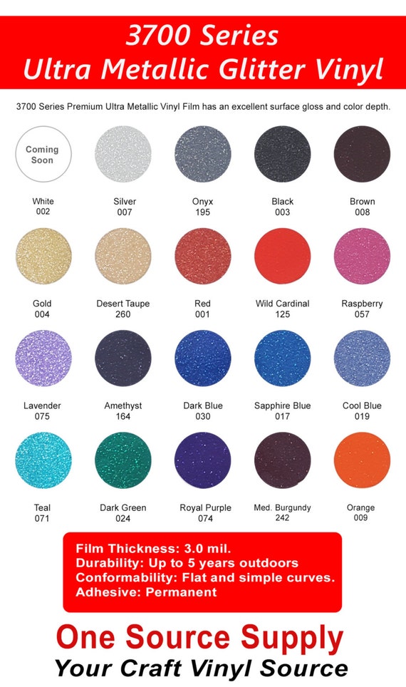 COLOR CHART / FDC 3700 Ultra Metallic Glitter by OneSourceStore