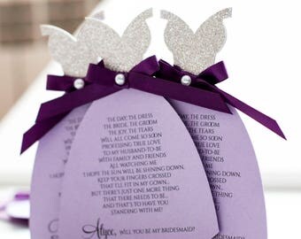 Bridesmaid Invitation Gift, Will You Be My Bridesmaid Bridal Party Anouncement, Bridesmaid Invitation, Bridal Shower (BR2)