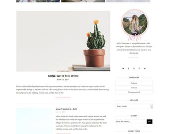 NEW Rosegold Watercolor Wordpress Theme for Genesis Framework - Wordpress Template - Genesis Child Theme
