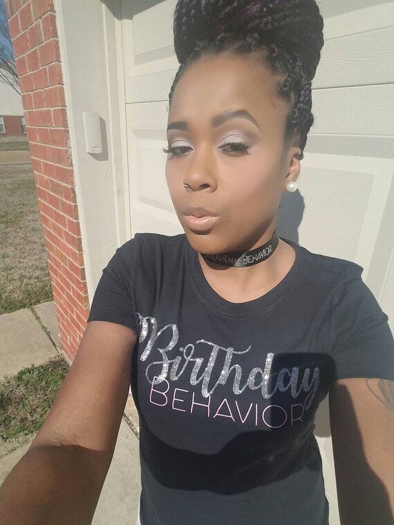 birthday behavior shirt with lips