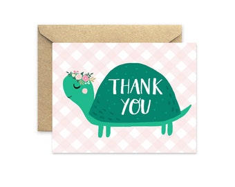 Turtle thank you | Etsy