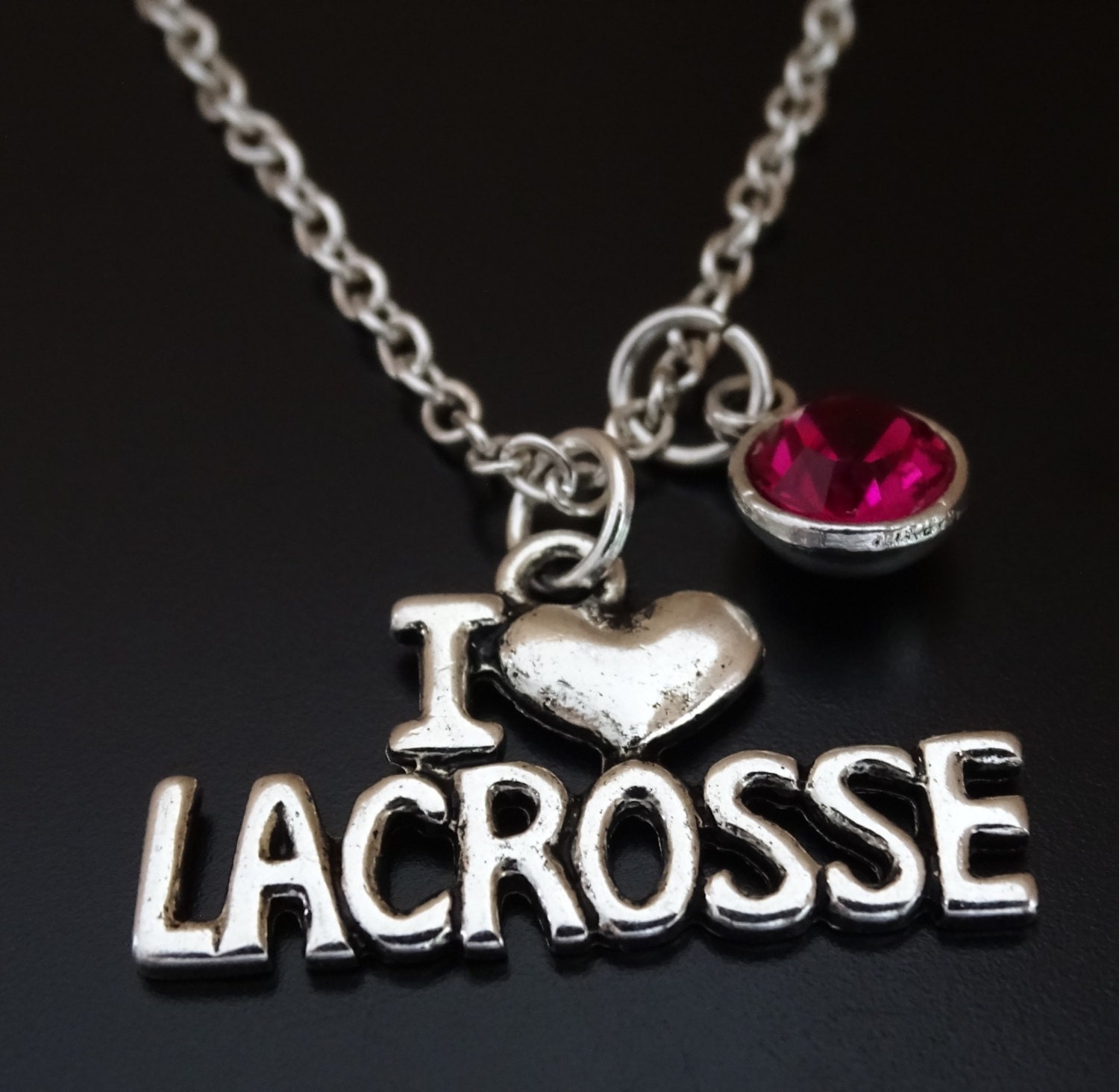 Lacrosse Necklace Lacrosse Jewelry Lacrosse Charm Lacrosse