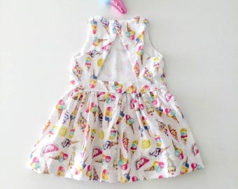 Ice cream dress girls toddlers birthday ice cream by berry and kit