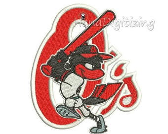 Baltimore Orioles Logo Machine Embroidery Design 2 Sizes
