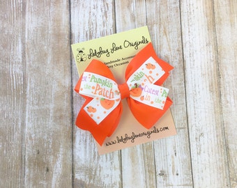 First Halloween Hair Bow - Hair Bows for Girls - Cutest Pumpkin in the Patch - Pumpkin Patch Bow - Halloween Hair Bow - Girls Hair Bow
