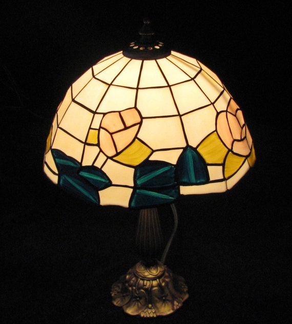 Tiffany Style Stained Glass Look Plastic Shade Electric