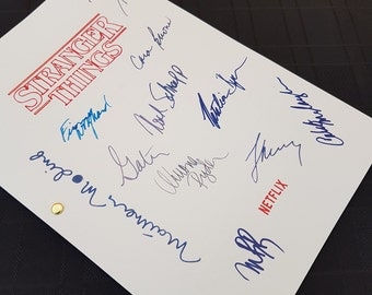 Stranger Things TV Script with Signatures/Autographs Reprint Netflix