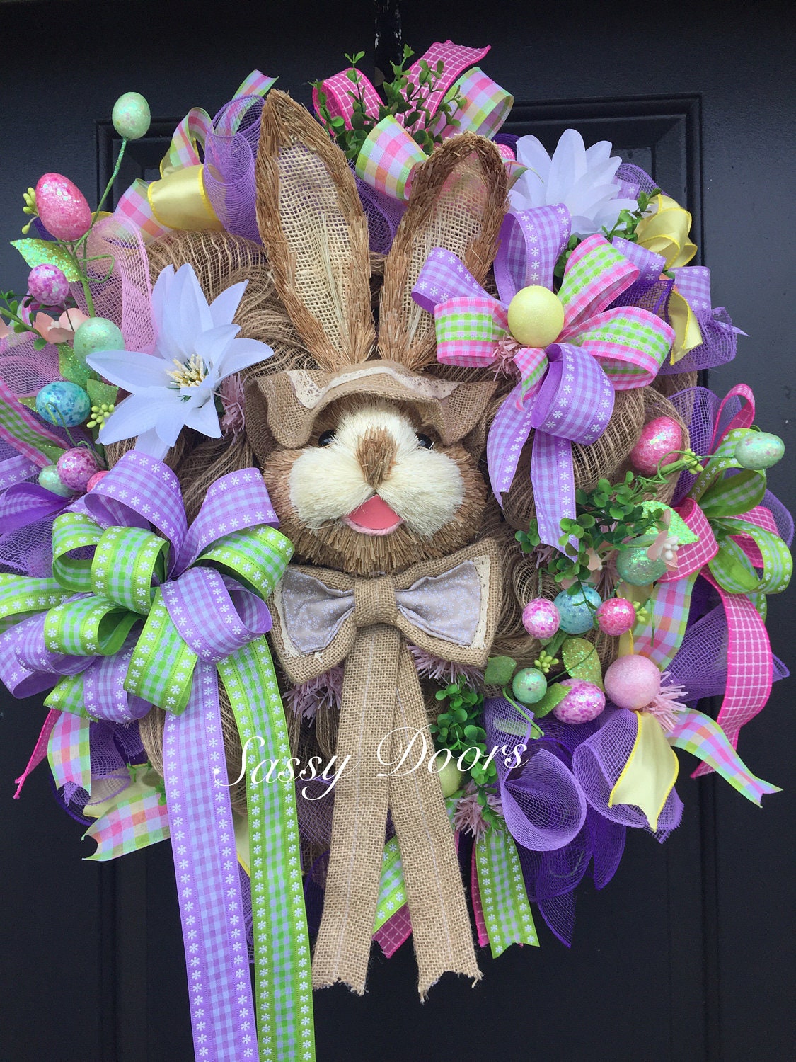 Easter Wreath Easter Bunny Wreath Front Door Wreath Spring