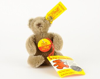 Vintage Steiff Miniature Mocha Mowhair Teddy Bear - Mint Condition!