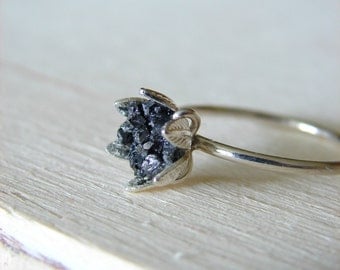raw black diamond ring rough diamond jewelry for her engagement ring april birthstone - Black Diamond Wedding Rings For Women raw black diamond ring rough diamond jewelry for her engagement ring april birthstone - Black Diamond Wedding Rings For Women
