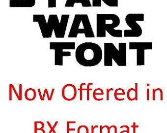 Star Wars Font-Machine Embroidery Design - Three Sizes + BX Format- Instant Download