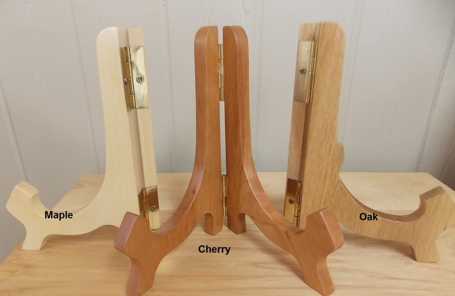 Plate/Plaque/Picture Wood Stand made from Oak Maple Cherry