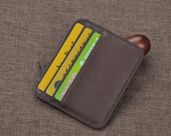 Ultrathin leather Cards & Cash slim wallet cards holder wallet mens women wallet unisex