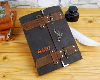 Medieval Journal Leather, Personalized Journal, Cosplay journal, Diary, Notebook, Brown leather Journal, Personalized Gift