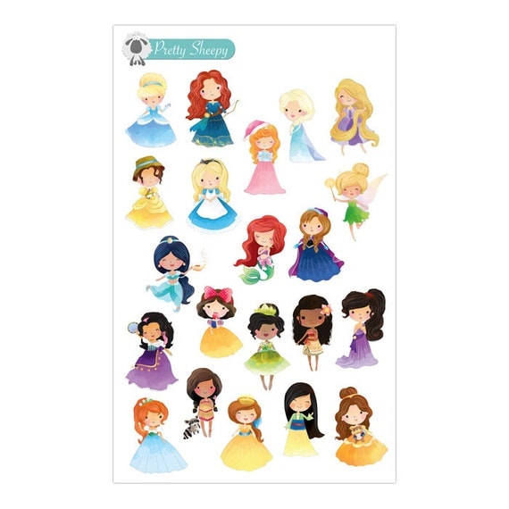 Princess Stickers V2 Disney Planner Stickers