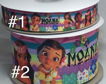 Moana Grosgrain Ribbon, Ribbon by the Yard