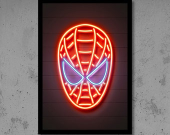 Deadpool Wall Art Deadpool Nursery Deadpool Neon Superhero