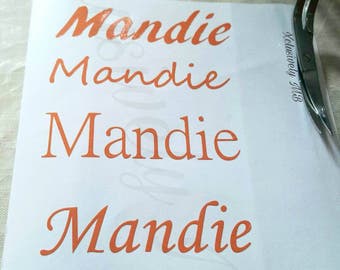 DIY Vinyl Name Decals, Personalized, Name Decal, Personalized Name Decal, Lunchbox Decal, Decal Sets, Name decal sets