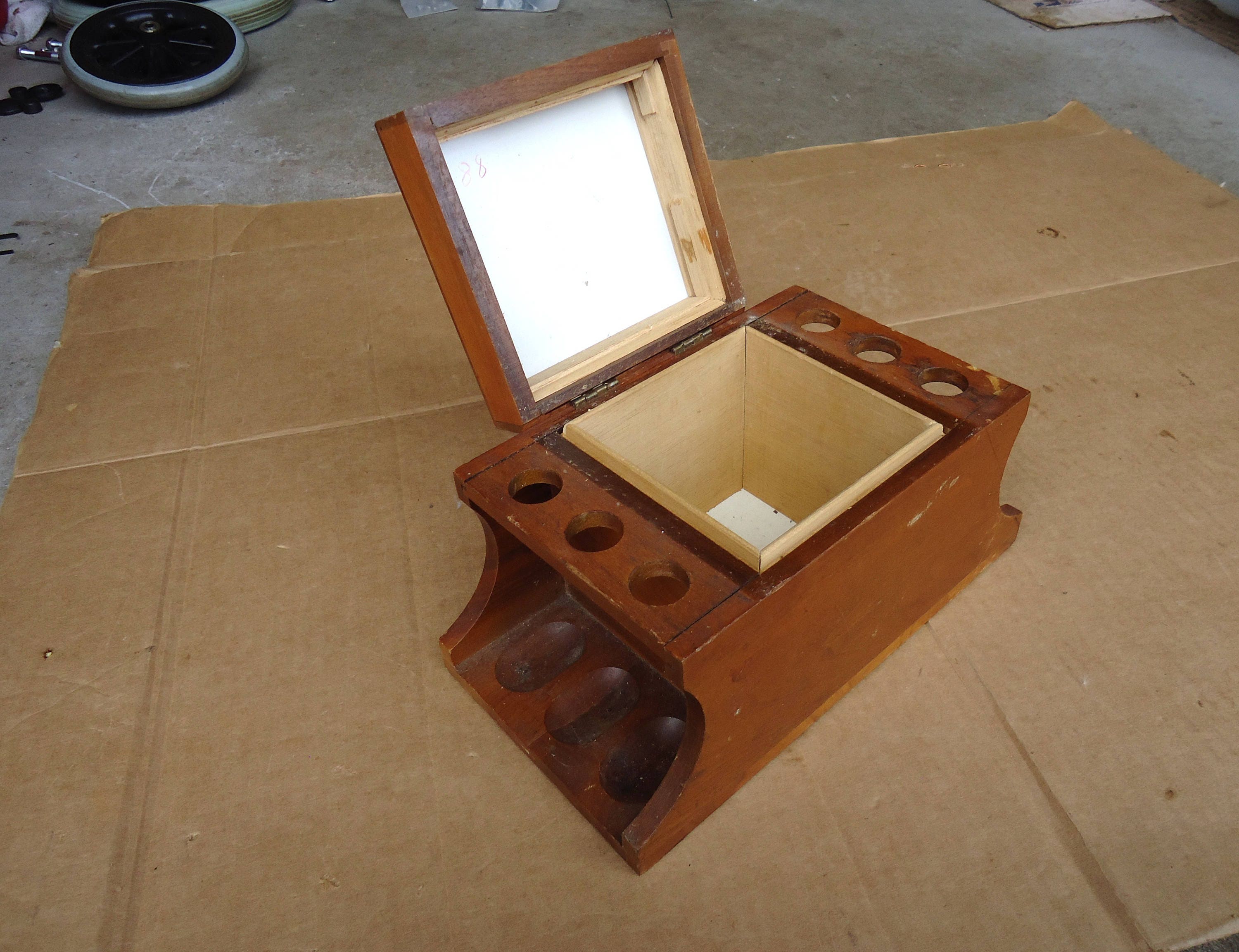 smoking pipe rack wooden standvintage pipe display case