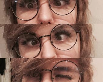 Round Frame Clear Lenses Glasses
