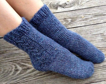 Hand Knit socks Wool knit socks Knitted socks Knit wool socks Winter knit socks Knit cable socks Bed socks Valentines gift for women for her