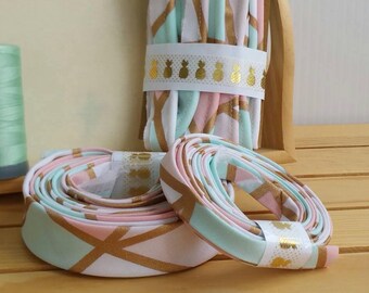 Bias tape binding, piping, Many styles available, blush, coral sea glass, gold, SPRING2017 20% off Exp 5/31/17