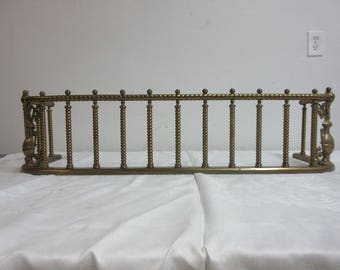 Antique Brass Carved regency Urns Fireplace Mantle Fender Tools Andirons
