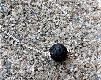 Essential Oil Diffuser Necklace - Lava Bead necklace - Aromatherapy jewelry -Lava Diffuser Necklace - Minimalist - Lava Stone Diffuser