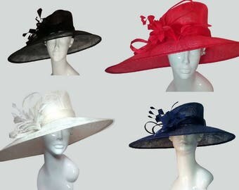 Classic Kentucky Derby Wide Brim Church Hat