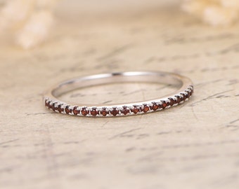 garnet wedding band half eternity band garnet engagement ring garnet pave wedding band wedding ring 14k - Garnet Wedding Ring garnet wedding band half eternity band garnet engagement ring garnet pave wedding band wedding ring 14k - Garnet Wedding Ring
