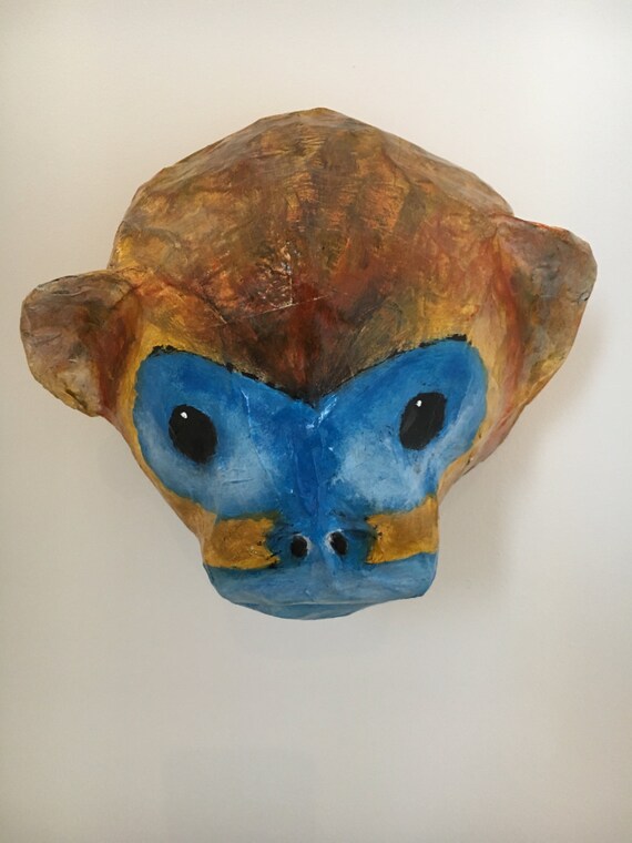 Golden snub nosed Monkey / Blueface Monkey Paper mache animal