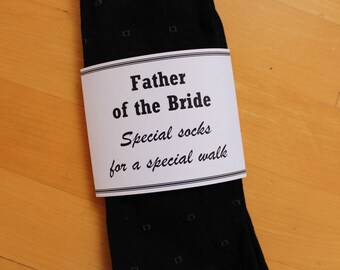 Instant download: PRINTABLE Father of the bride sock wrapper, wedding socks label, PDF, wedding, DIY gift tag, Special Socks Special Walk