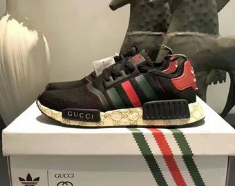 Adidas NMD R1 Utility Grey Olive and Maroon Women's size 10