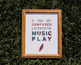 Grateful Dead Quote Wall Frame