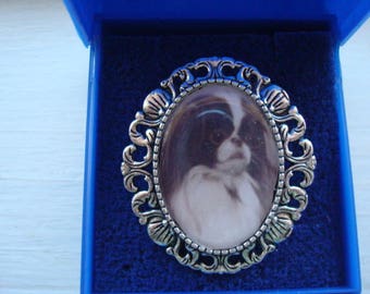 Japanese Chin. Brooch, Pin brooch and Bracelet. NEW