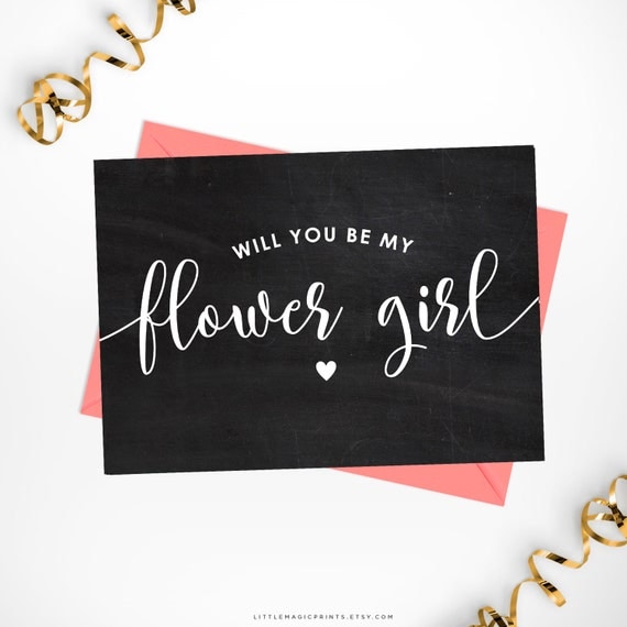 Printable Will you be my Flower Girl Card Printable Flower