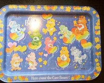 Care Bears TV Snack Tray Folding Legs 1983, 80s Cartoon, American Greetings, FREE SHIPPING, Beary Good Condition