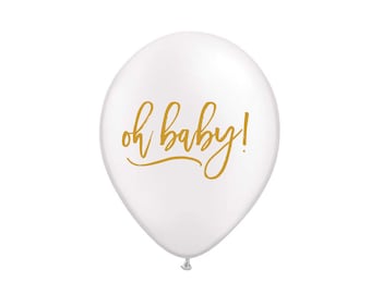 Oh Baby! Balloon, Oh Baby, Baby Shower, Baby Shower Decoration, Baby Shower Decor, Gender Reveal, Gender Reveal Balloons, Baby Boy, White