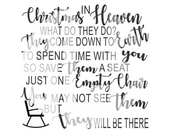 Christmas in Heaven Digital Cutting File SVG- Digital Cutting Design- svg dxf jpg pdf Vector File Graphic Design Instant File