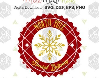 Santa Sack Svg, Christmas svg, Santa Seal Svg, North Pole Svg, Elf svg, INSTANT DOWNLOAD files for cutting machines - svg, png, dxf, eps