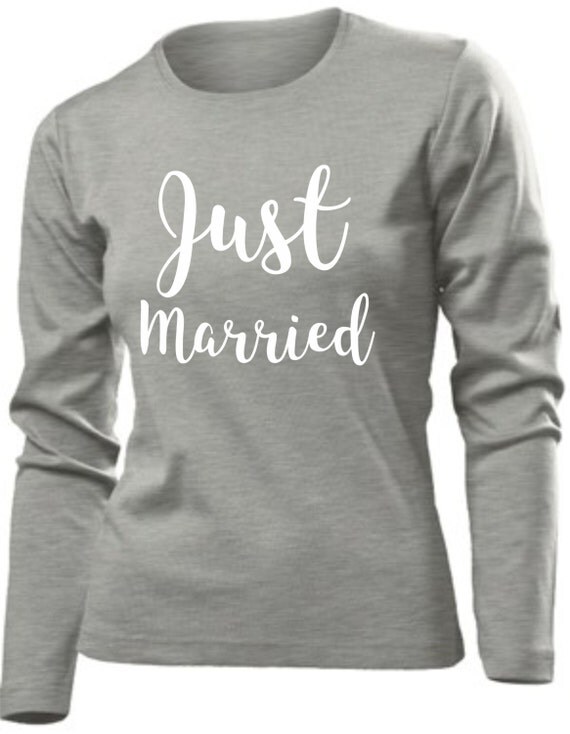 Just Married Sweatshirt Fall Bride Sweatshirt by CustomDivaTees