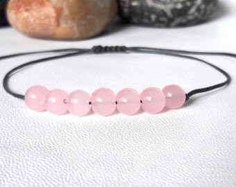 Rose quartz bracelet Yoga Bracelet Fertility Bracelet Love Bracelet simple bracelet Minimalist Jewelry Gift for girlfriend Gift for wife
