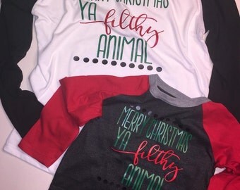 merry christmas ya filthy animal shirt jay jays