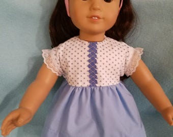 Dixie-crafted Blue Hearts Bloomers designed to fit 18" Dolls including those from the American Girl Doll Clothes Company