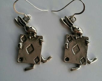 White Rabbit Earrings