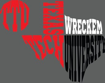 Texas Tech Texas SVG DXF